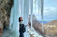 Замерзшие водопады в Дагестане