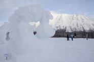 Снежная деревня в Кировске