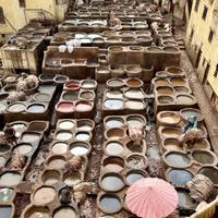 Красильни старой медины, Фес, Марокко 