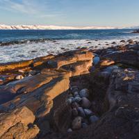 Пляж Драконьи яйца в Териберке