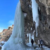 Матласский водопад зимой