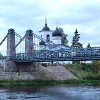 Цепной мост в городе Остров Псковской области