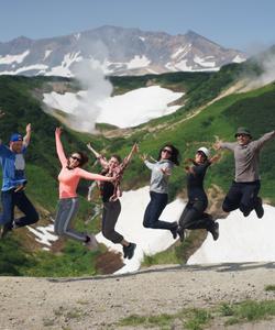 Туристы на Камчатке