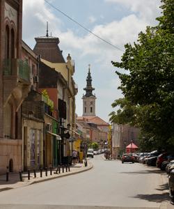 Улица Николы Пашича в городе Нови-Сад, Сербия