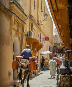 улица в медине Феса (старом городе) в Марокко