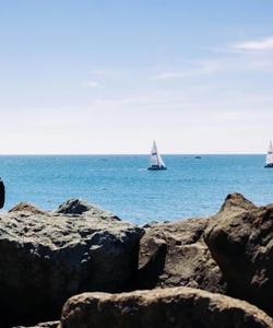 Побережье Черного моря в Сочи