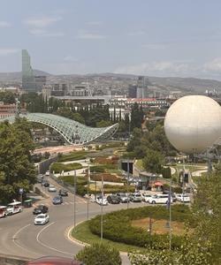 Парк Рике и мост Мира в Тбилиси