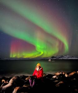 Северное сияние на Кольском полуострове