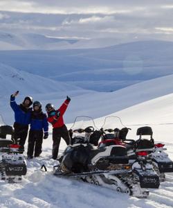 Прогулка на снегоходах в Хибинах