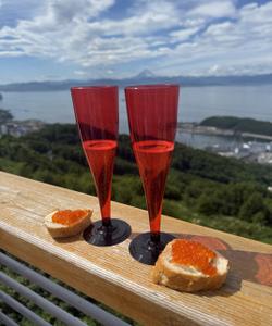 Камчатский фуршет, бутерброды с красной икрой