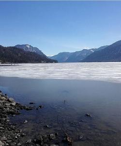 Телецкое озеро зимой