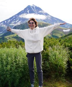 Турист на Камчатке