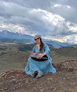 Турист на Алтае