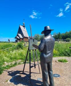 Памятник Исааку Левитану в городе Плёс
