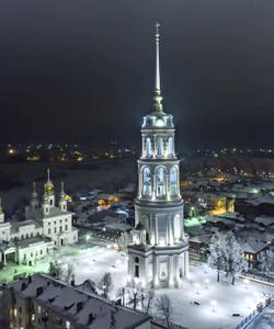 Колокольня Воскресенского собора в городе Шуя