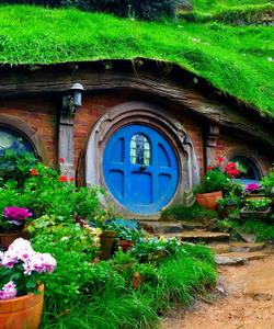 Нора хоббита на съемочной площадке Хоббитон