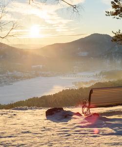 Телецкое озеро зимой