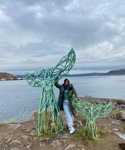 Арт-объект Хвост кита в Териберке
