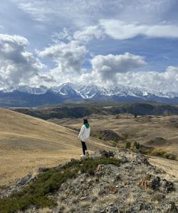 Турист на Алтае