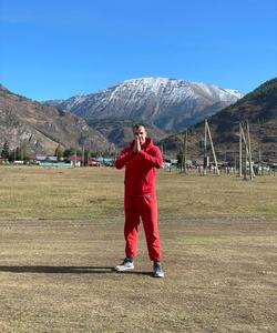 Турист на Алтае