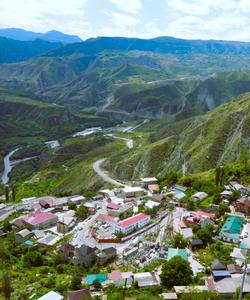 Высокогорное село Гуниб в Дагестане