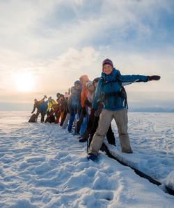 Поход по льду Байкала