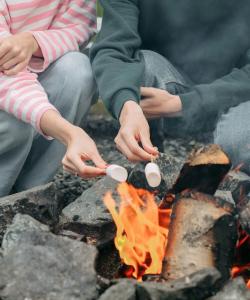 туристы у костра