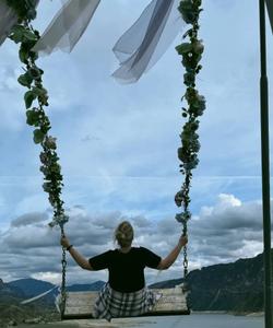 Качели над пропастью в Дагестане