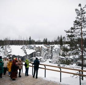 Горный парк Рускеала зимой