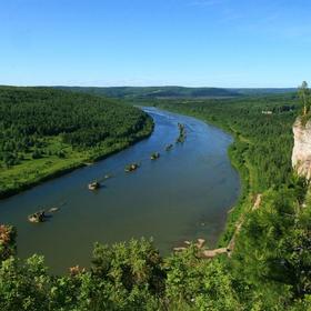 Река Вишера и камень Ветлан