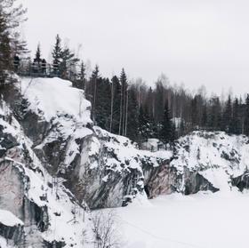 Горный парк Рускеала зимой